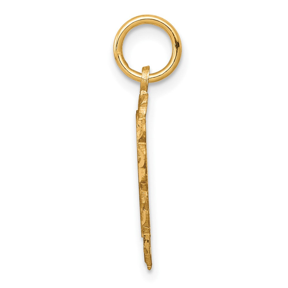 10k Yellow Gold 12 mm Heart Charm (1.08 grams)