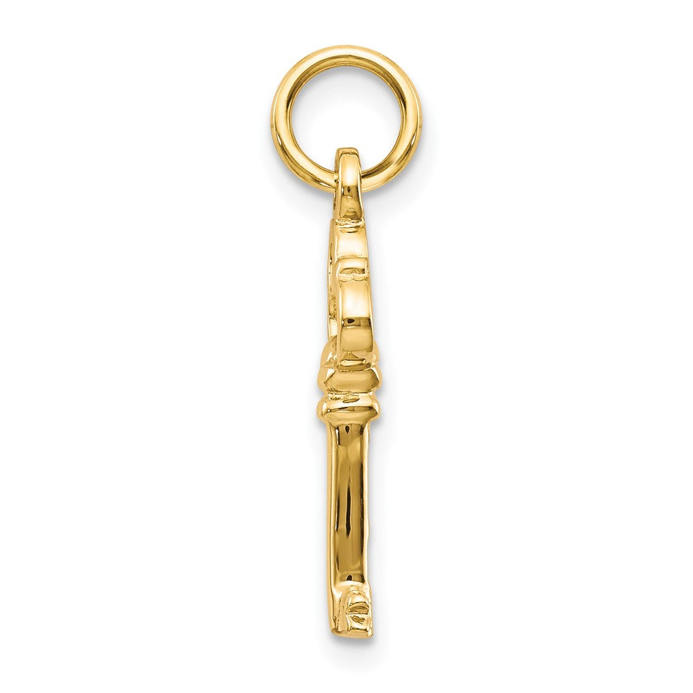 10k Yellow Gold 5 mm Solid Key Charm (0.72 grams)