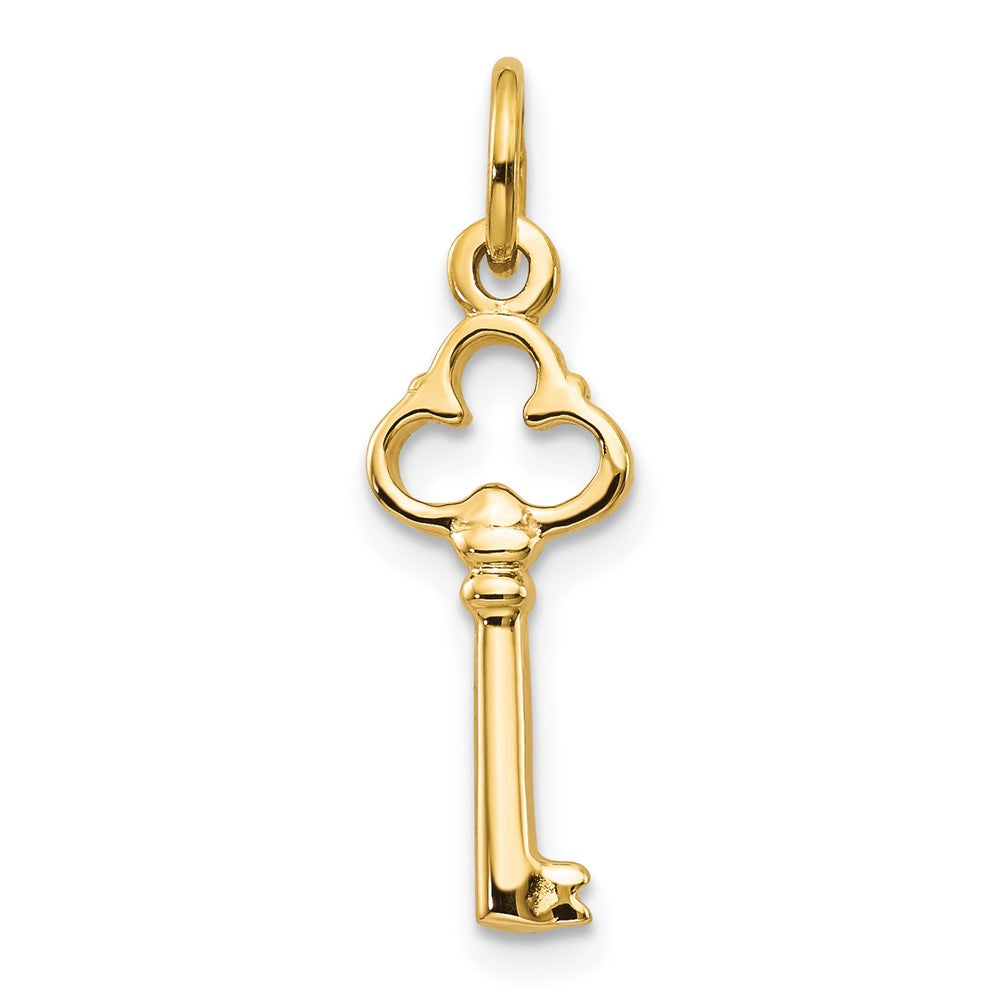 10k Yellow Gold 5 mm Solid Key Charm (0.72 grams)