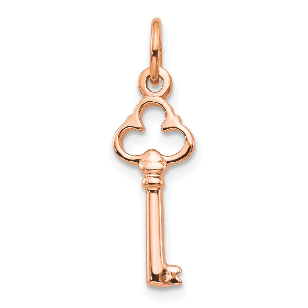 10k Rose Gold 5 mm Solid Key Charm (0.65 grams)