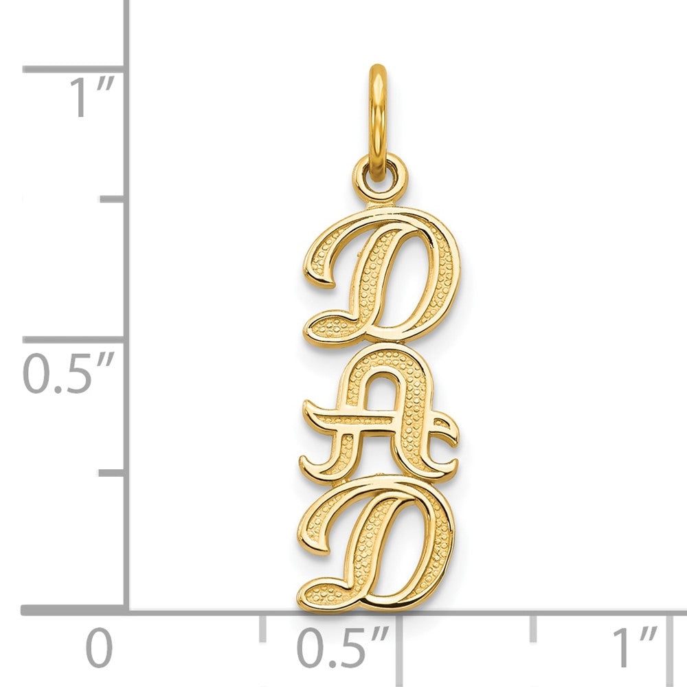 10k Yellow Gold 7 mm DAD Charm (0.78 grams)