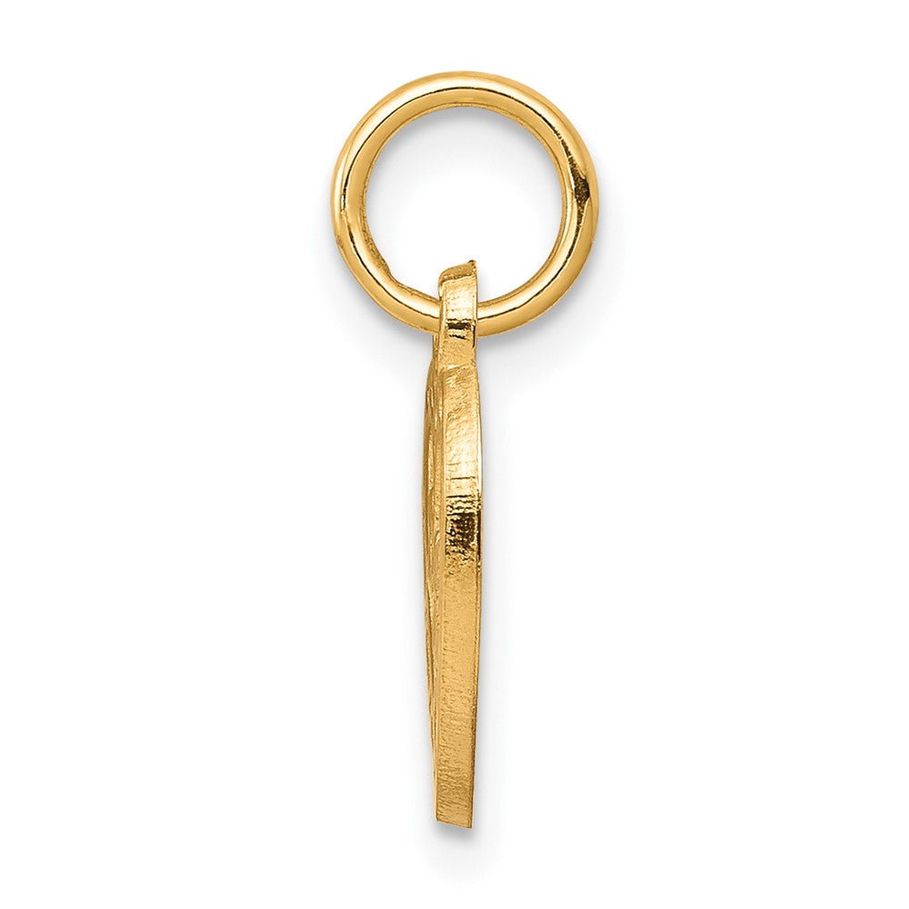 10k Yellow Gold 10 mm I LOVE YOU Heart Charm (0.75 grams)