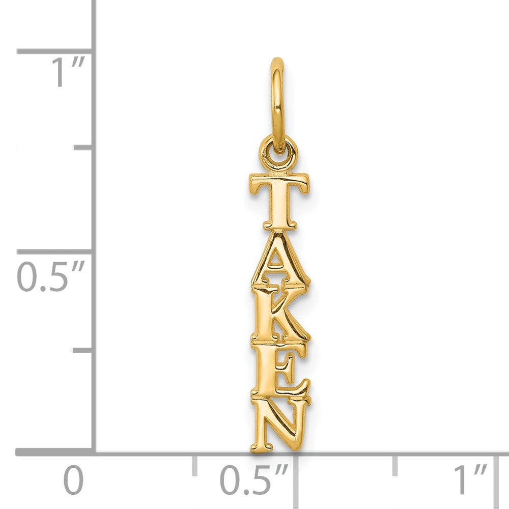 10k Yellow Gold 5 mm Talking - TAKEN Charm (0.42 grams)