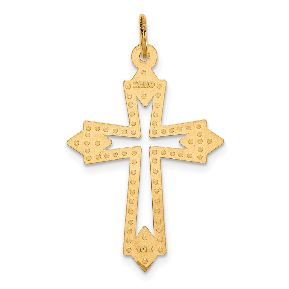 10k Yellow Gold 21 mm Cross Charm (1.14 grams)