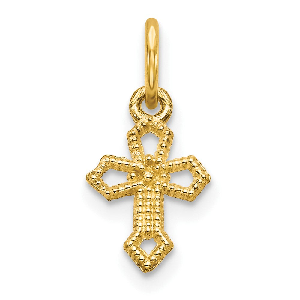 10k Yellow Gold 8 mm Cross Charm (0.23 grams)