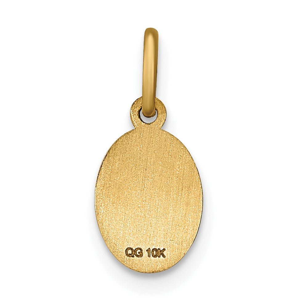 10k Yellow Gold 6 mm Solid Satin Polished St. Christopher Pendant (0.53 grams)