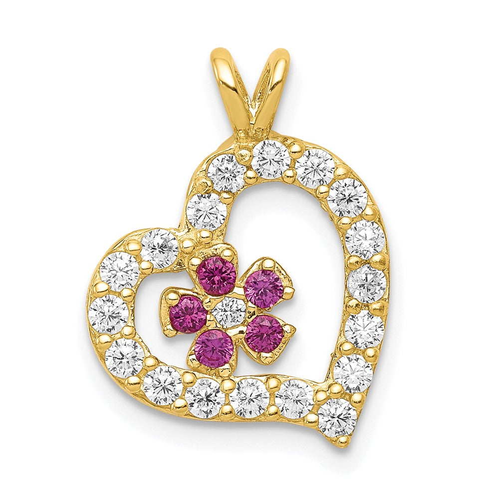 10k gold Cz heart buy pendant