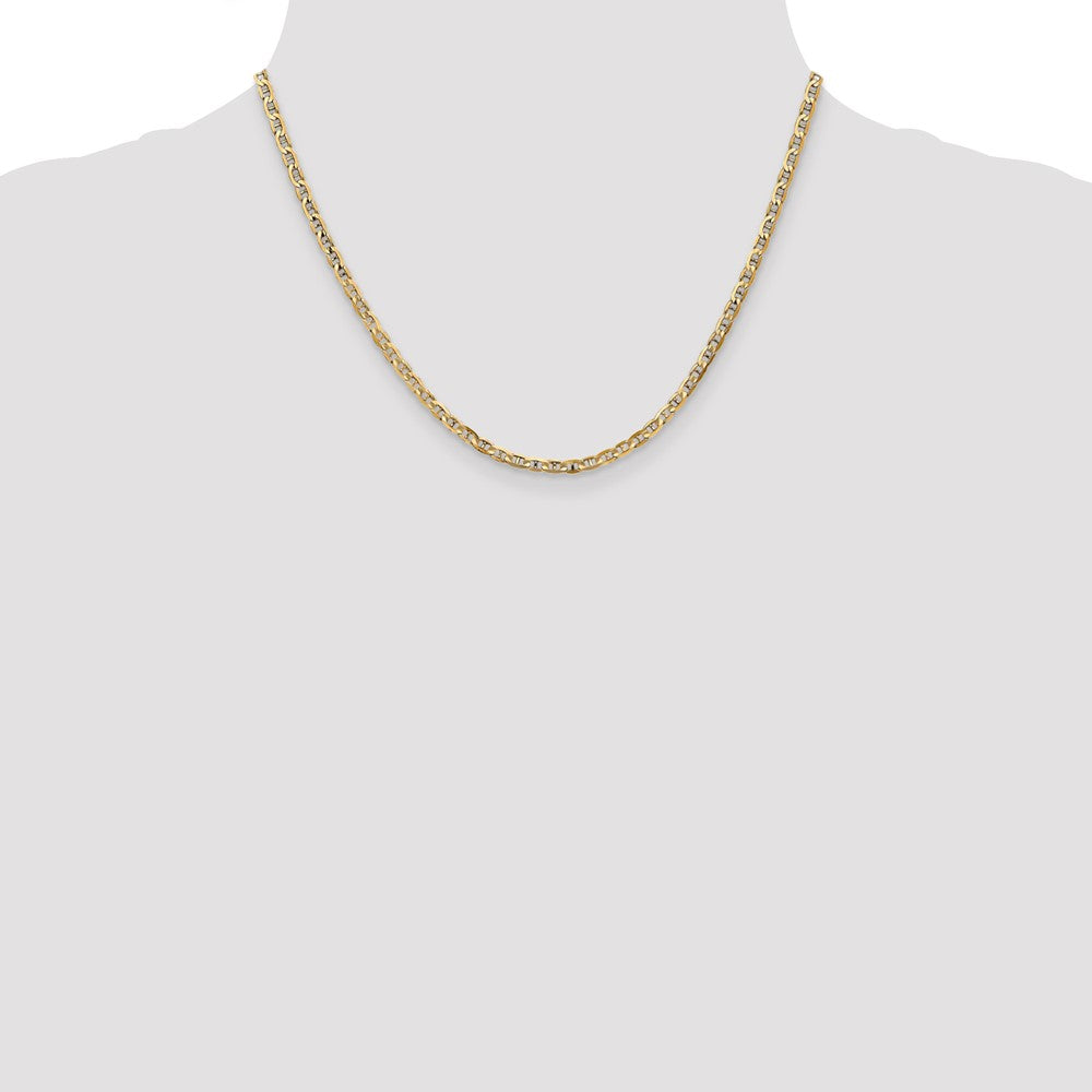 10k Yellow Gold 3 mm Concave Anchor Chain (5.57 grams)