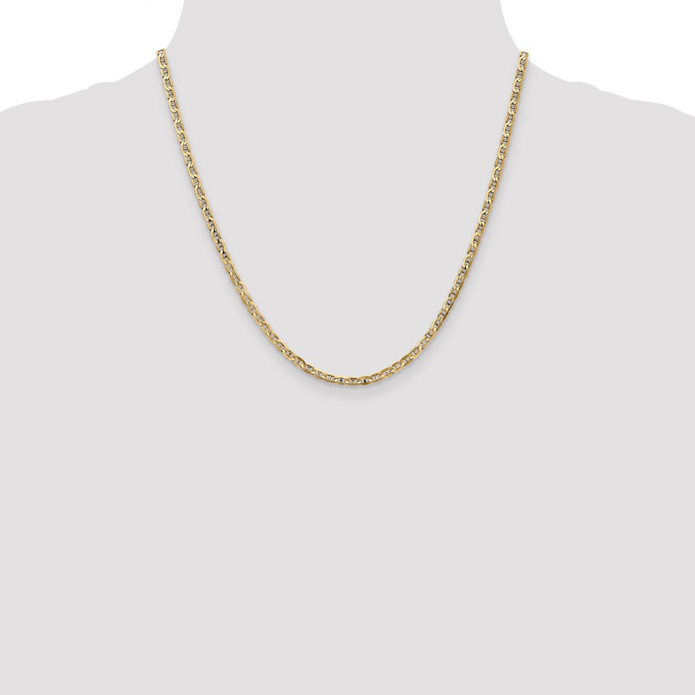 10k Yellow Gold 3 mm Concave Anchor Chain (5.57 grams)