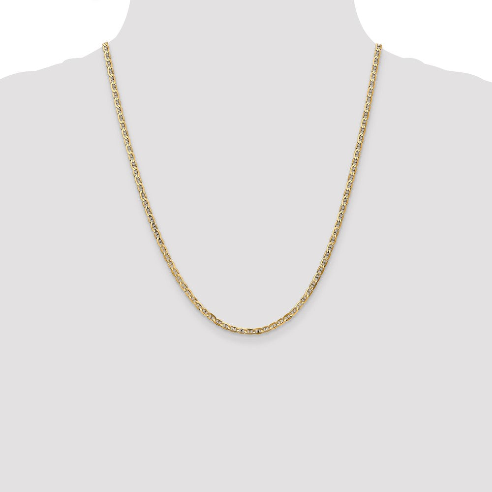 10k Yellow Gold 3 mm Concave Anchor Chain (5.57 grams)