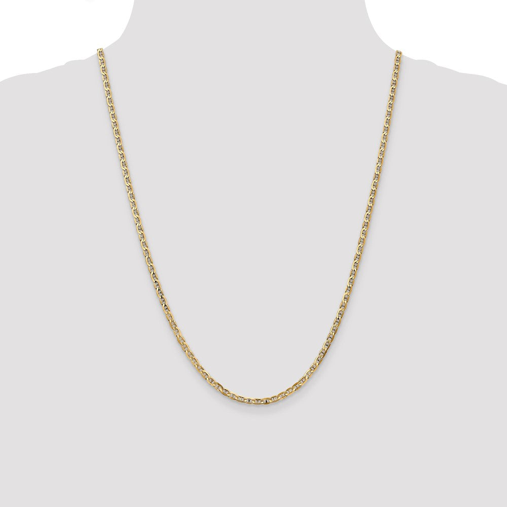 10k Yellow Gold 3 mm Concave Anchor Chain (5.57 grams)