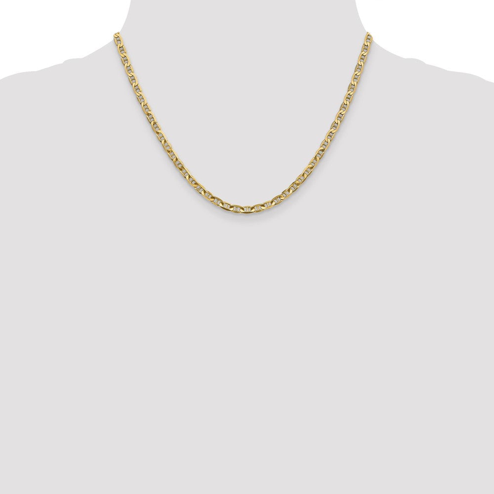 10k Yellow Gold 3.75 mm Concave Anchor Chain (9.51 grams)