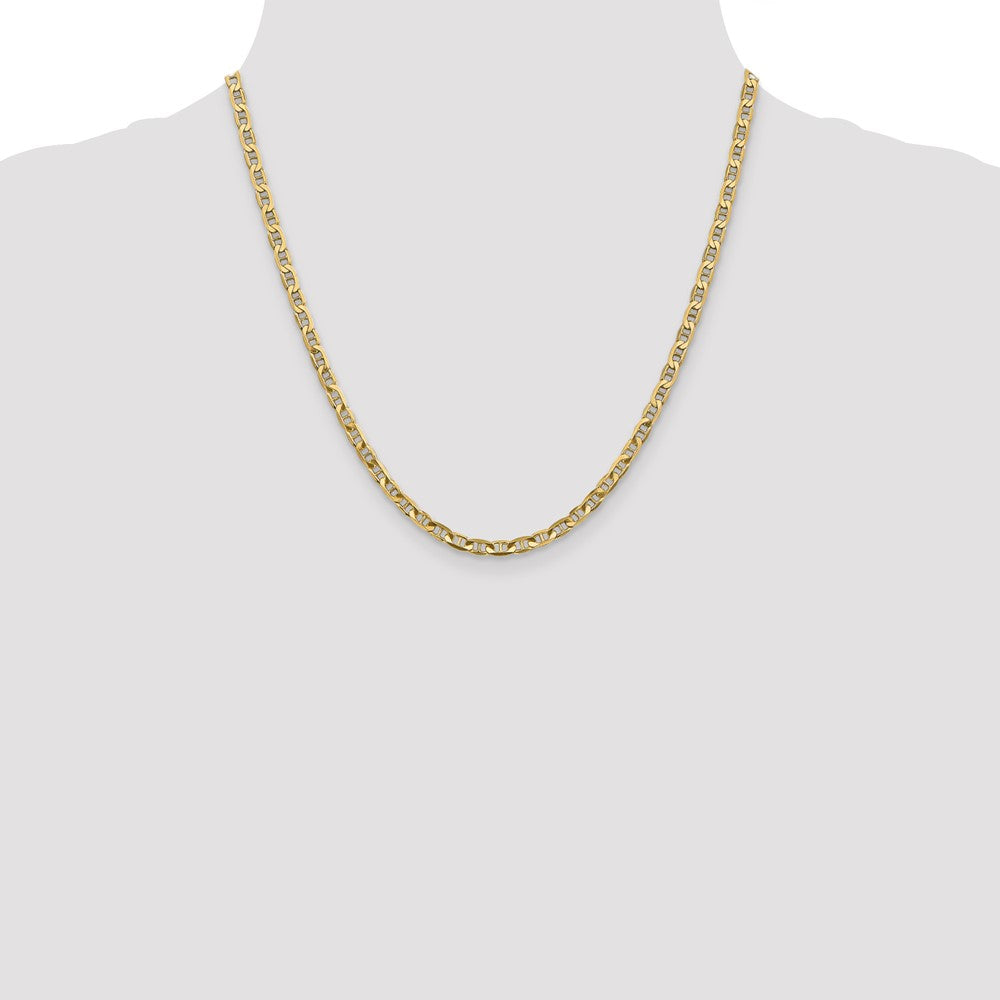 10k Yellow Gold 3.75 mm Concave Anchor Chain (9.51 grams)
