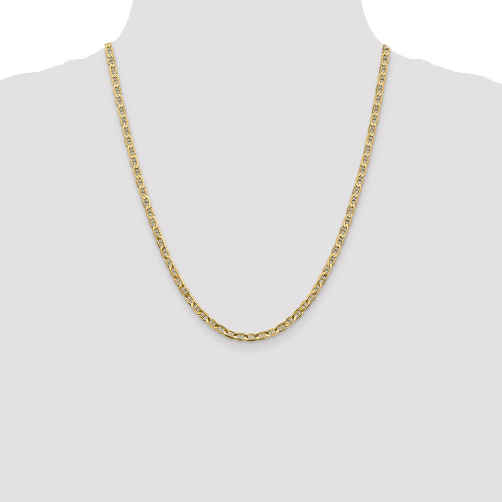 10k Yellow Gold 3.75 mm Concave Anchor Chain (9.51 grams)