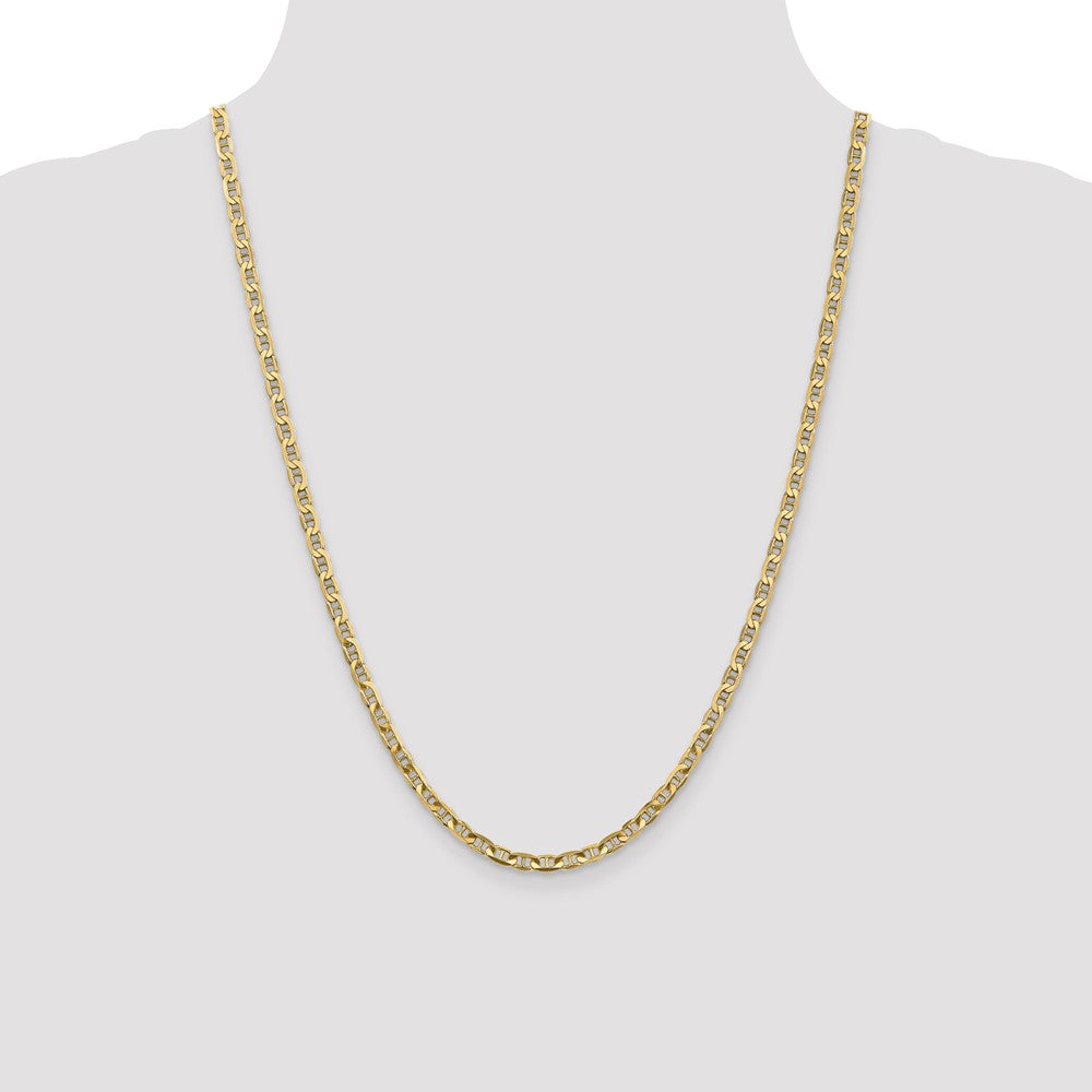 10k Yellow Gold 3.75 mm Concave Anchor Chain (9.51 grams)