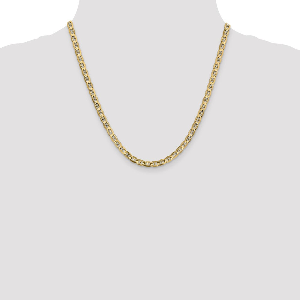 10k Yellow Gold 4.5 mm Concave Anchor Chain (15.04 grams)