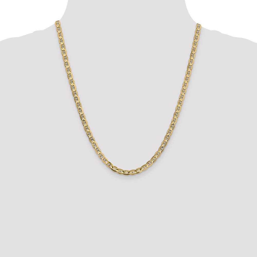 10k Yellow Gold 4.5 mm Concave Anchor Chain (15.04 grams)