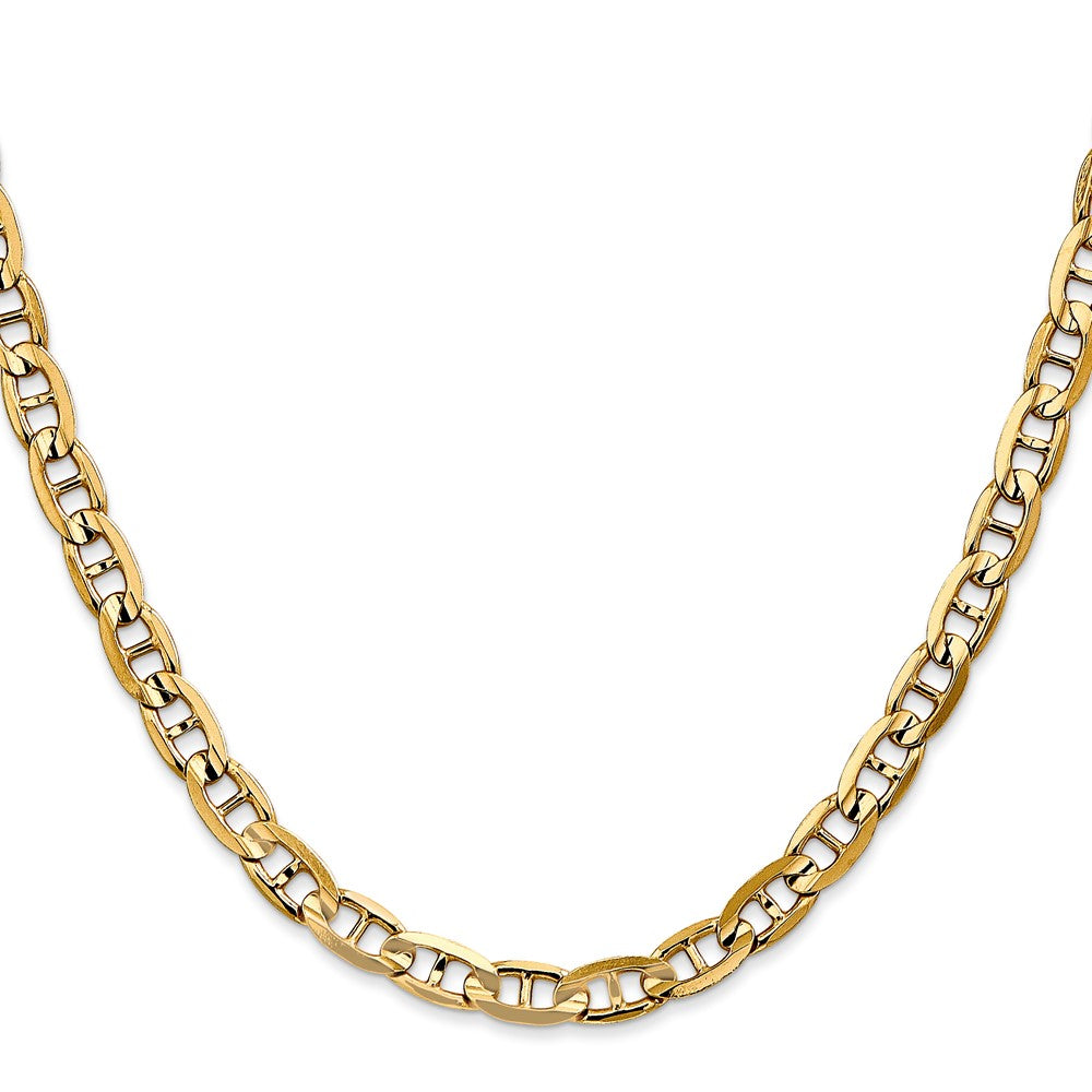 10k Yellow Gold 5.25 mm Concave Anchor Chain (15.86 grams)