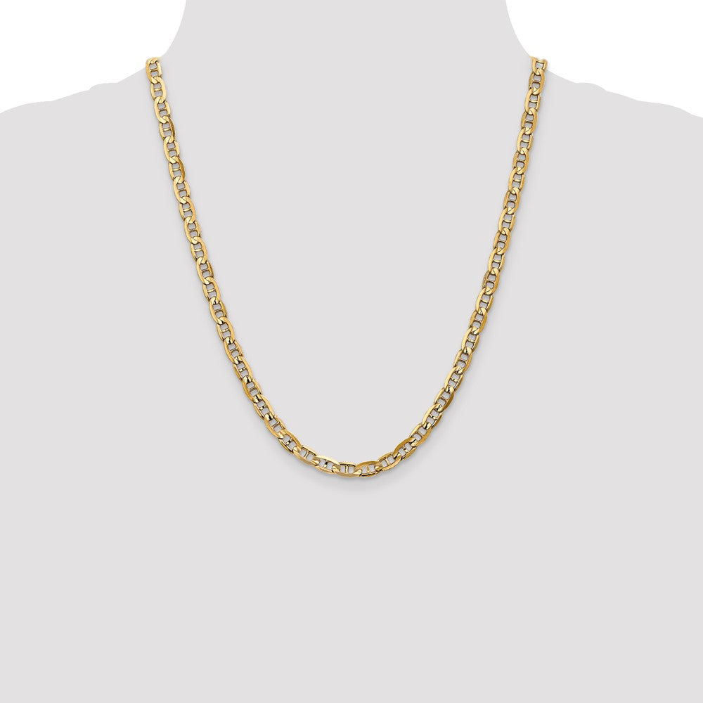 10k Yellow Gold 5.25 mm Concave Anchor Chain (15.86 grams)