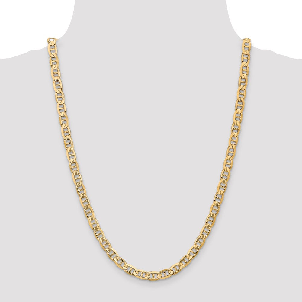 10k Yellow Gold 6.25 mm Concave Anchor Chain (22.54 grams)