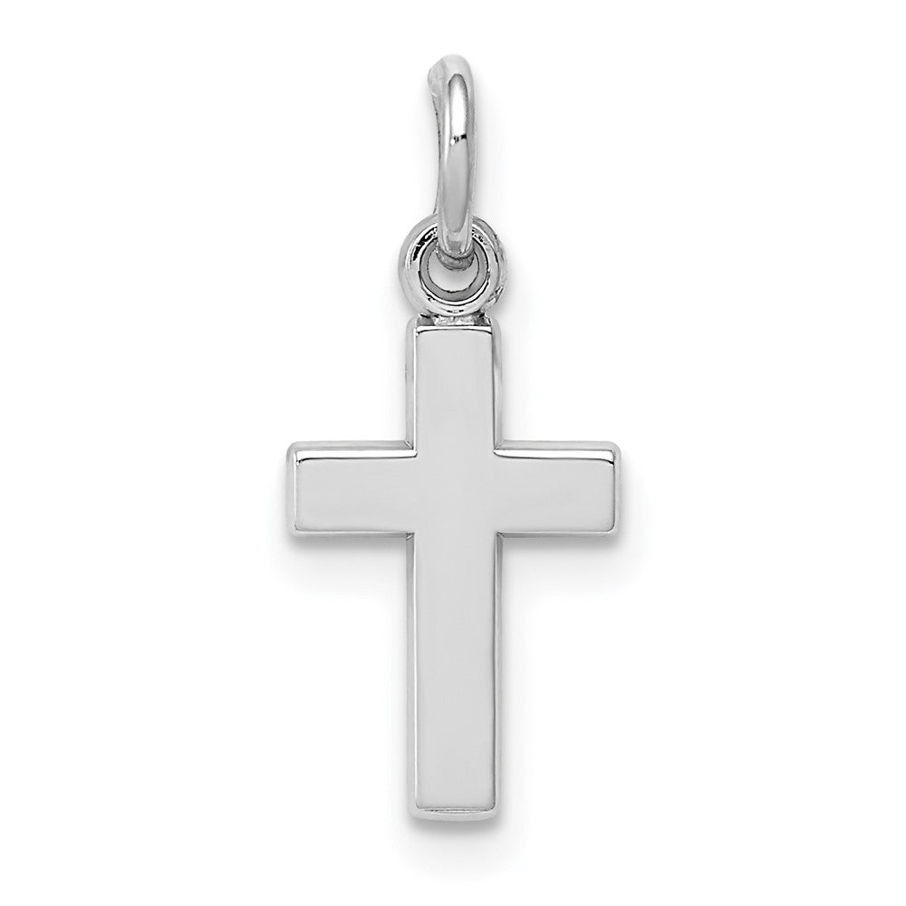10k White Gold 9 mm Cross Charm (0.47 grams)