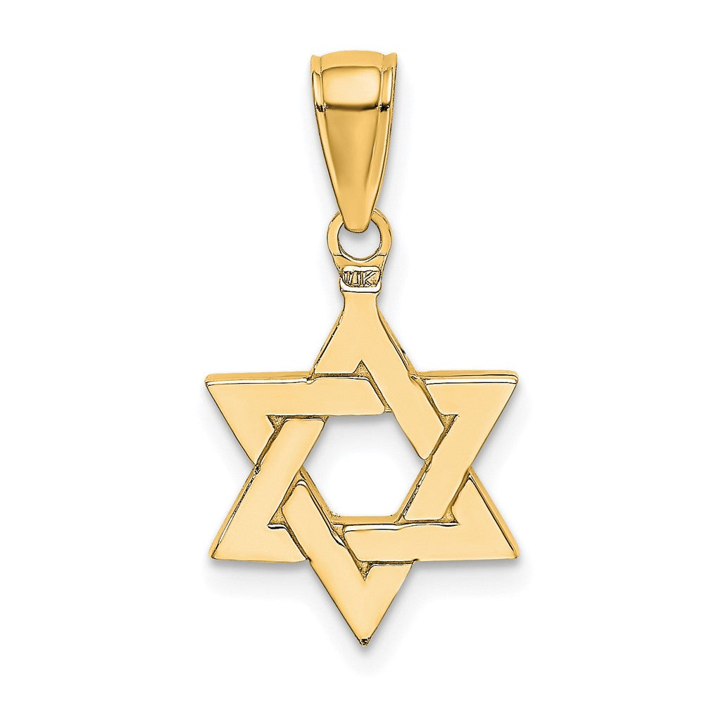 10k Yellow Gold 12 mm Polished Star of David Pendant (1.42 grams)