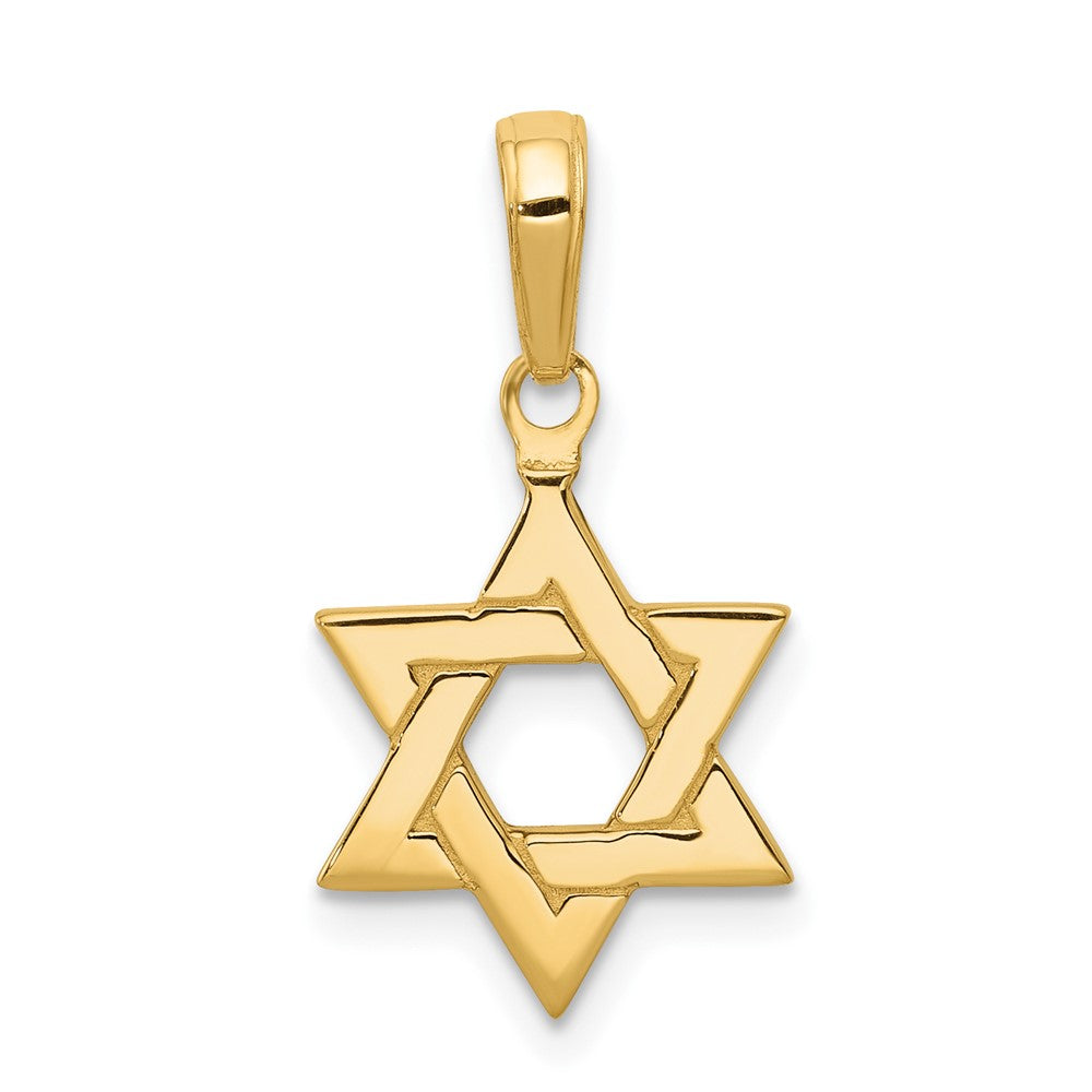 10k Yellow Gold 12 mm Polished Star of David Pendant (1.42 grams)