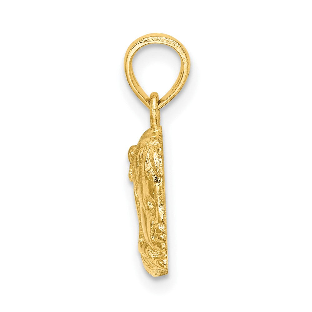 10k Yellow Gold 8.7 mm Girl Head Charm (1.04 grams)