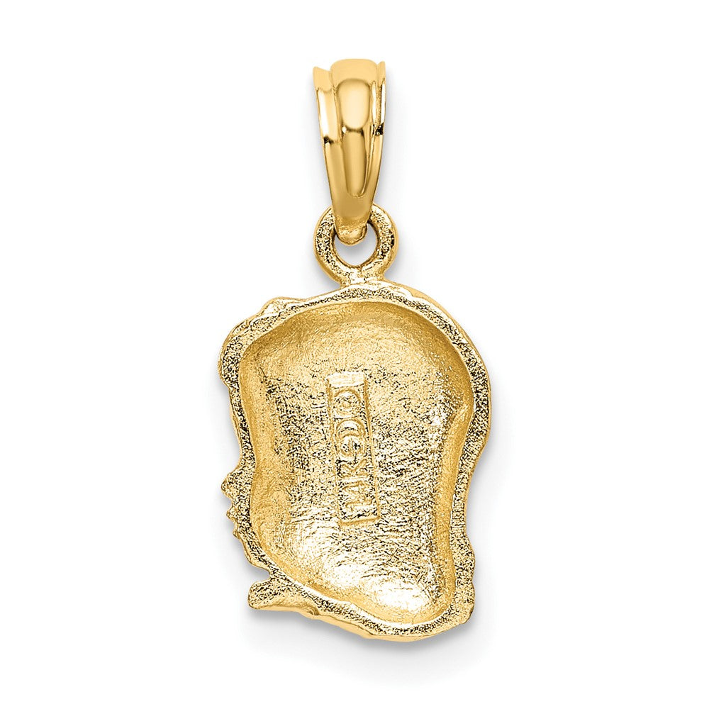 10k Yellow Gold 8.7 mm Girl Head Charm (1.04 grams)