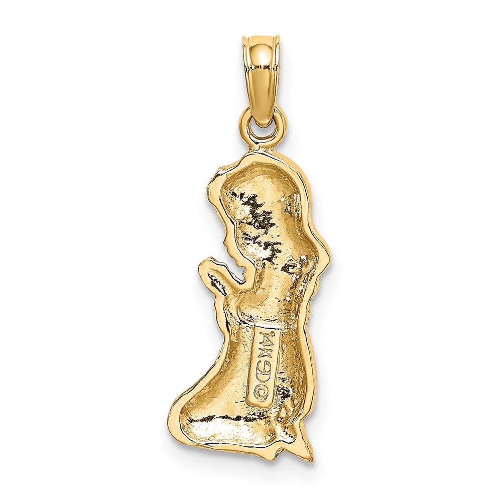 10k Yellow Gold 8.3 mm Praying Girl Charm (1.19 grams)