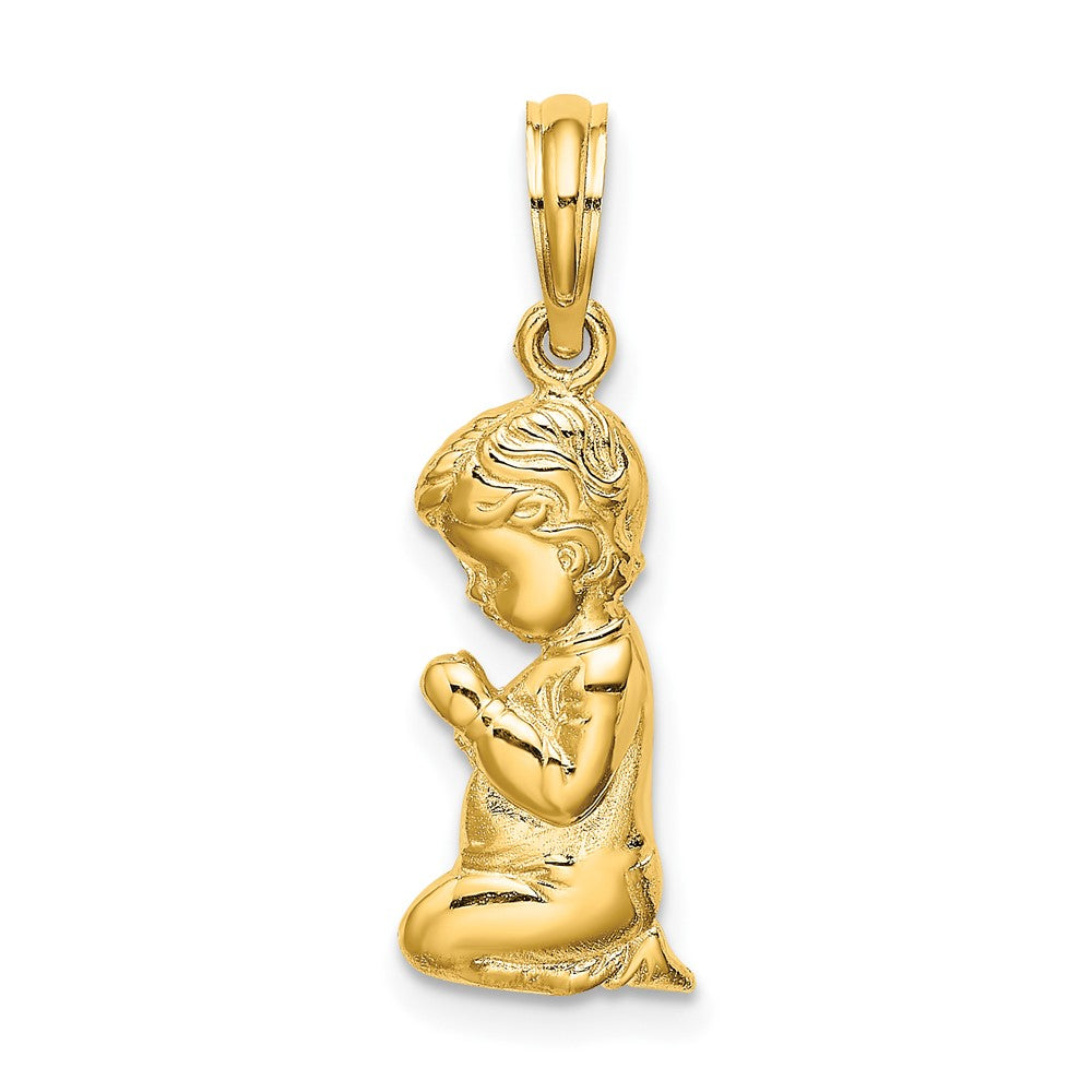 10k Yellow Gold 8.4 mm Praying Boy Charm (1.06 grams)