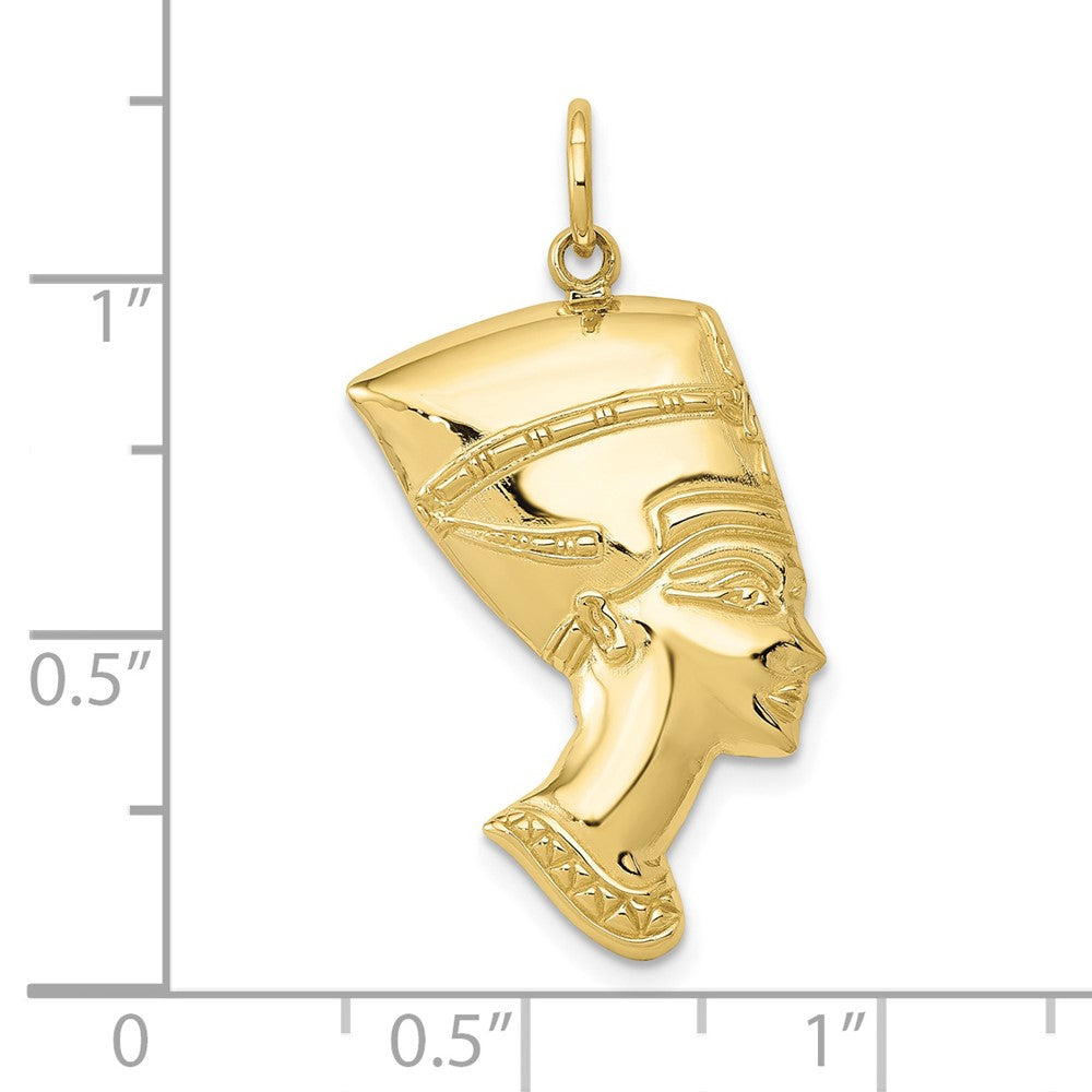 10k Yellow Gold 16 mm Nefertiti Charm (1.36 grams)