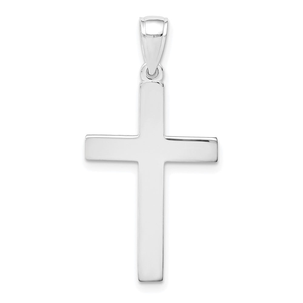 10k White Gold 15 mm Cross Pendant (1.37 grams)