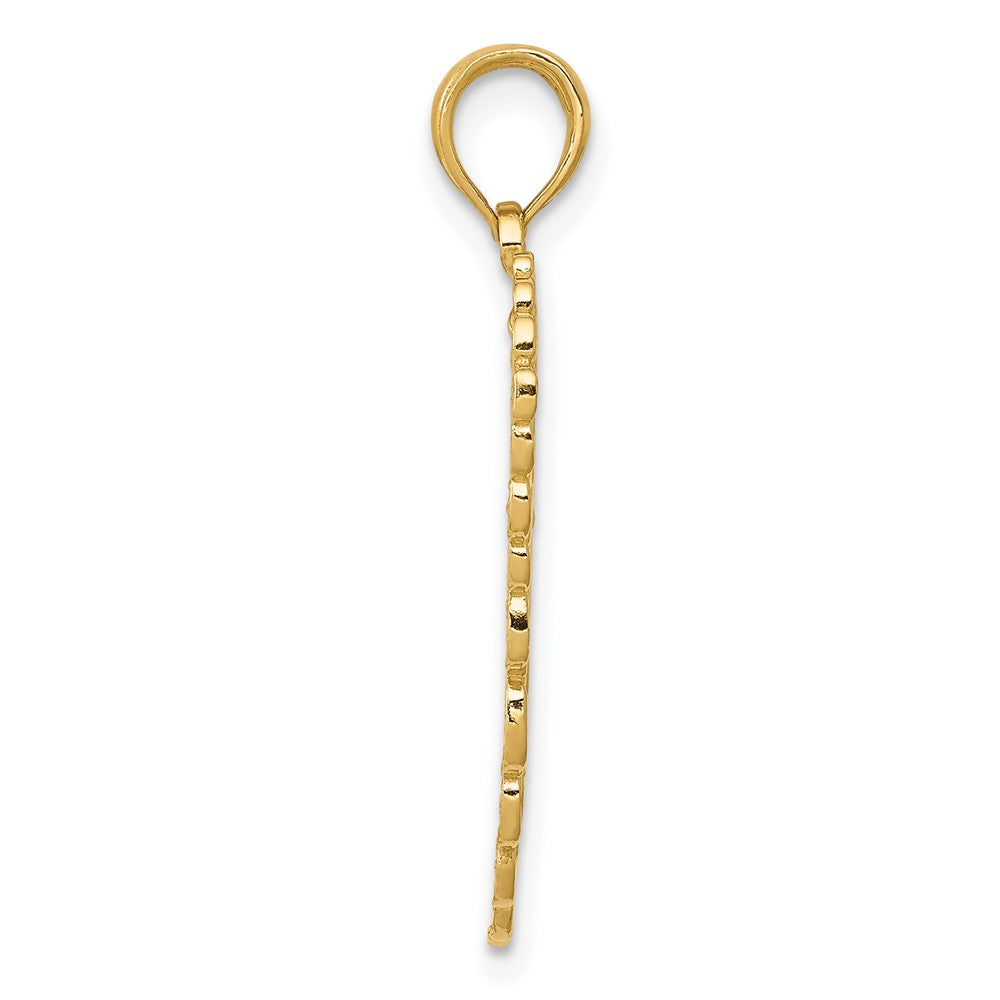 10k Yellow Gold 9 mm Angel Wing Pendant (1.03 grams)