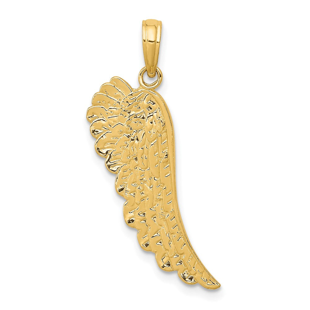 10k Yellow Gold 9 mm Angel Wing Pendant (1.03 grams)