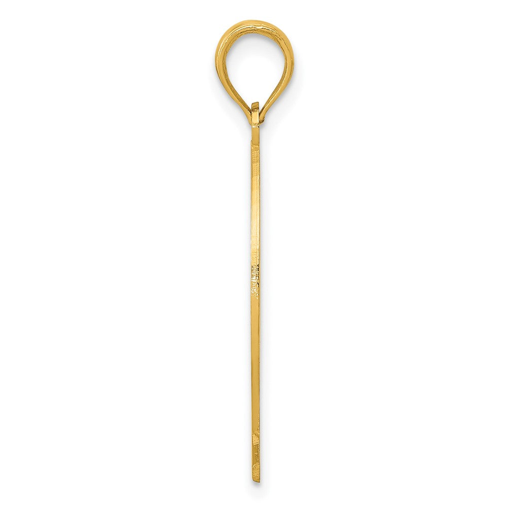 10k Yellow Gold 9 mm Ichthus Fish Pendant (0.69 grams)