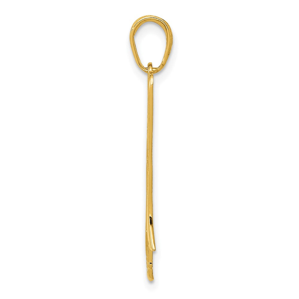 10k Yellow Gold 8 mm Trombone Pendant (0.55 grams)