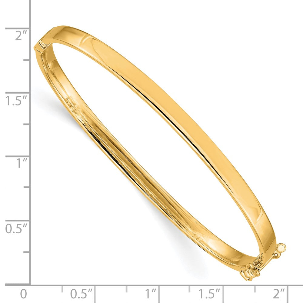 10k Yellow Gold 4 mm Hinged Bangle (5.11 grams)