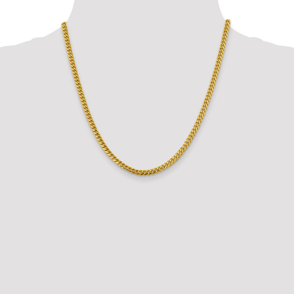 10k Yellow Gold 4.25 mm Solid Miami Cuban Chain (19.71 grams)