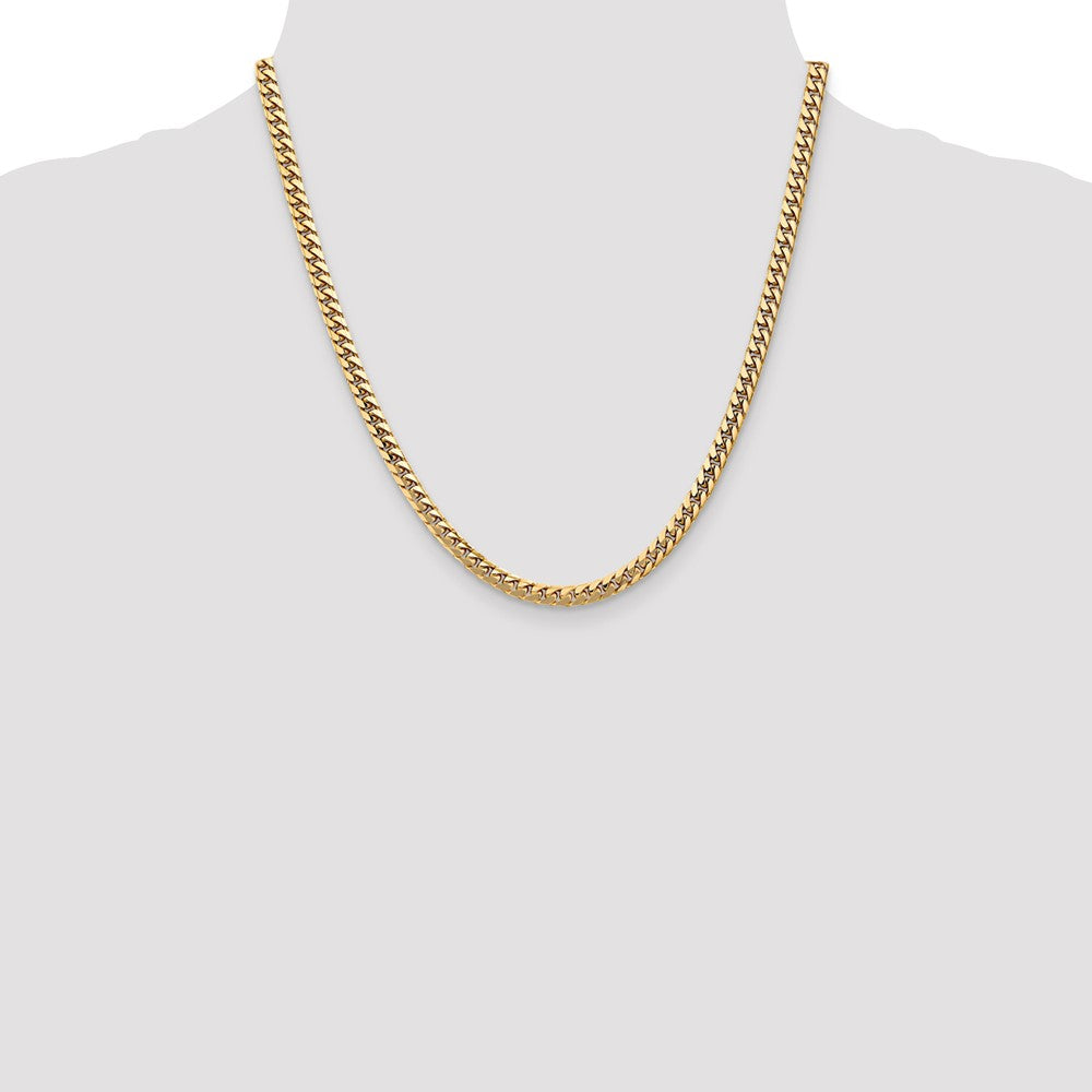 10k Yellow Gold 4.3 mm Solid Miami Cuban Chain (21.47 grams)