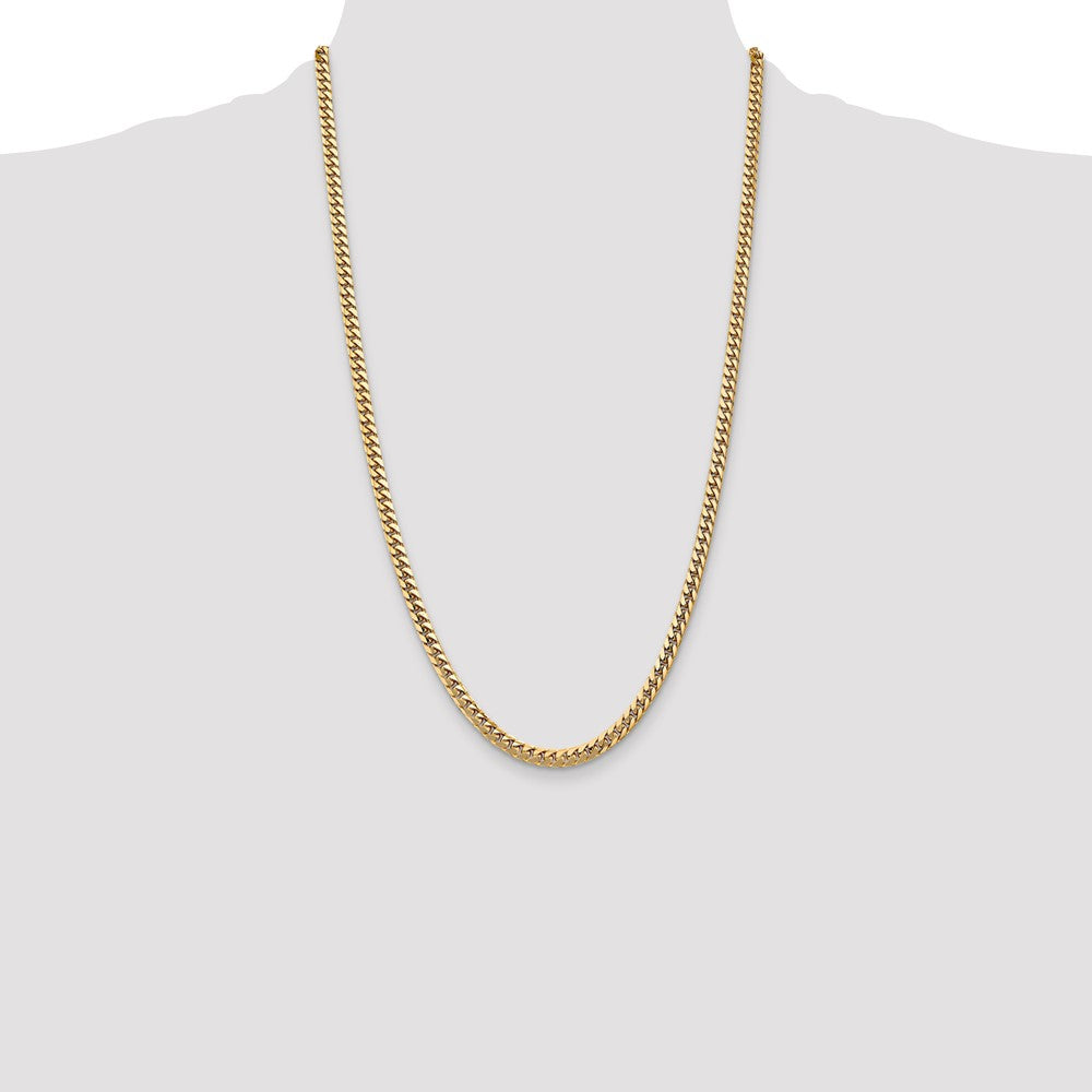 10k Yellow Gold 4.3 mm Solid Miami Cuban Chain (21.47 grams)