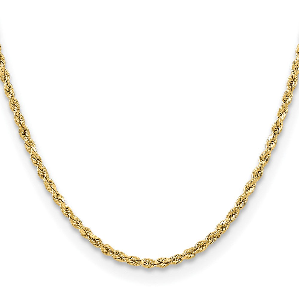 10k Yellow Gold 3 mm Semi-solid D/C Rope Chain (3.58 grams)