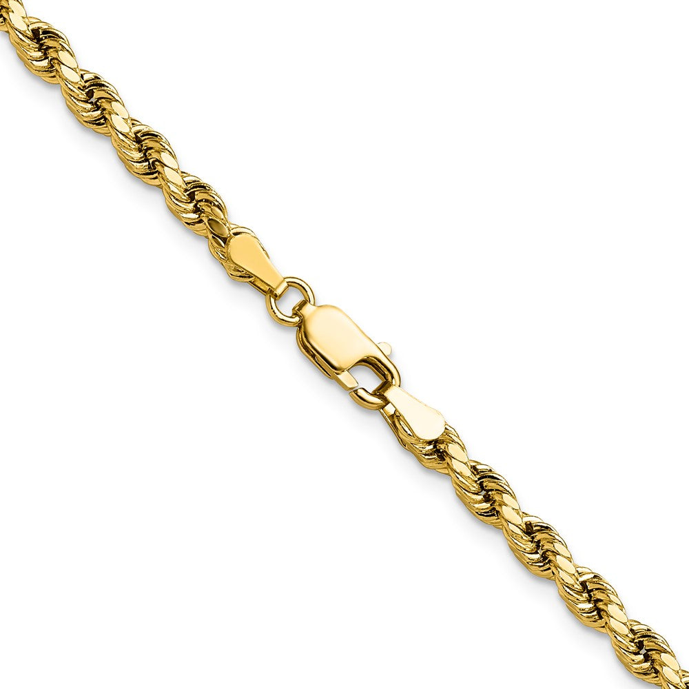 10k Yellow Gold 3.5 mm Semi-solid D/C Rope Chain (4.76 grams)