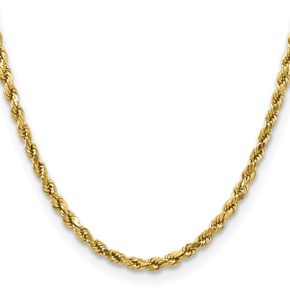 10k Yellow Gold 4 mm Semi-solid D/C Rope Chain (5.43 grams)