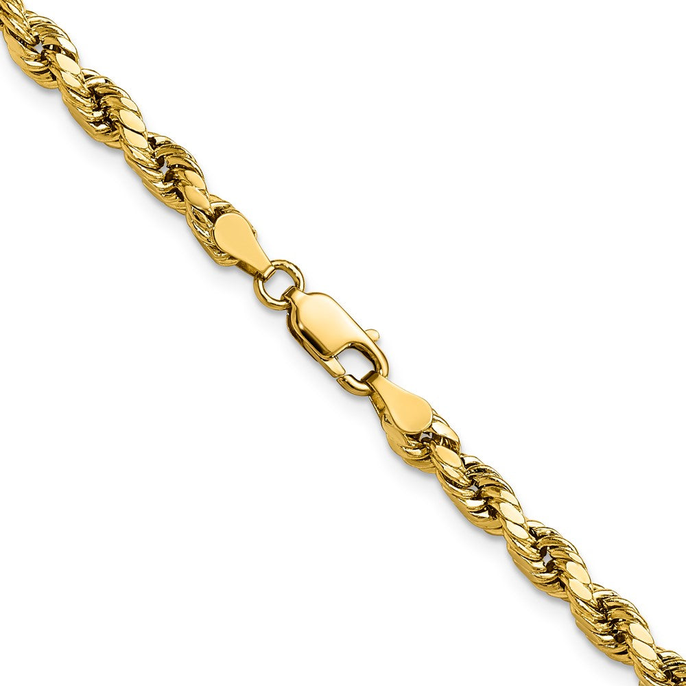10k Yellow Gold 4 mm Semi-solid D/C Rope Chain (5.43 grams)
