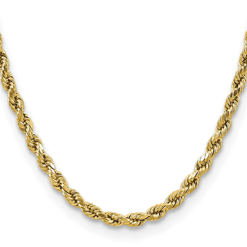 10k Yellow Gold 4.9 mm Semi-solid D/C Rope Chain (9.5 grams)