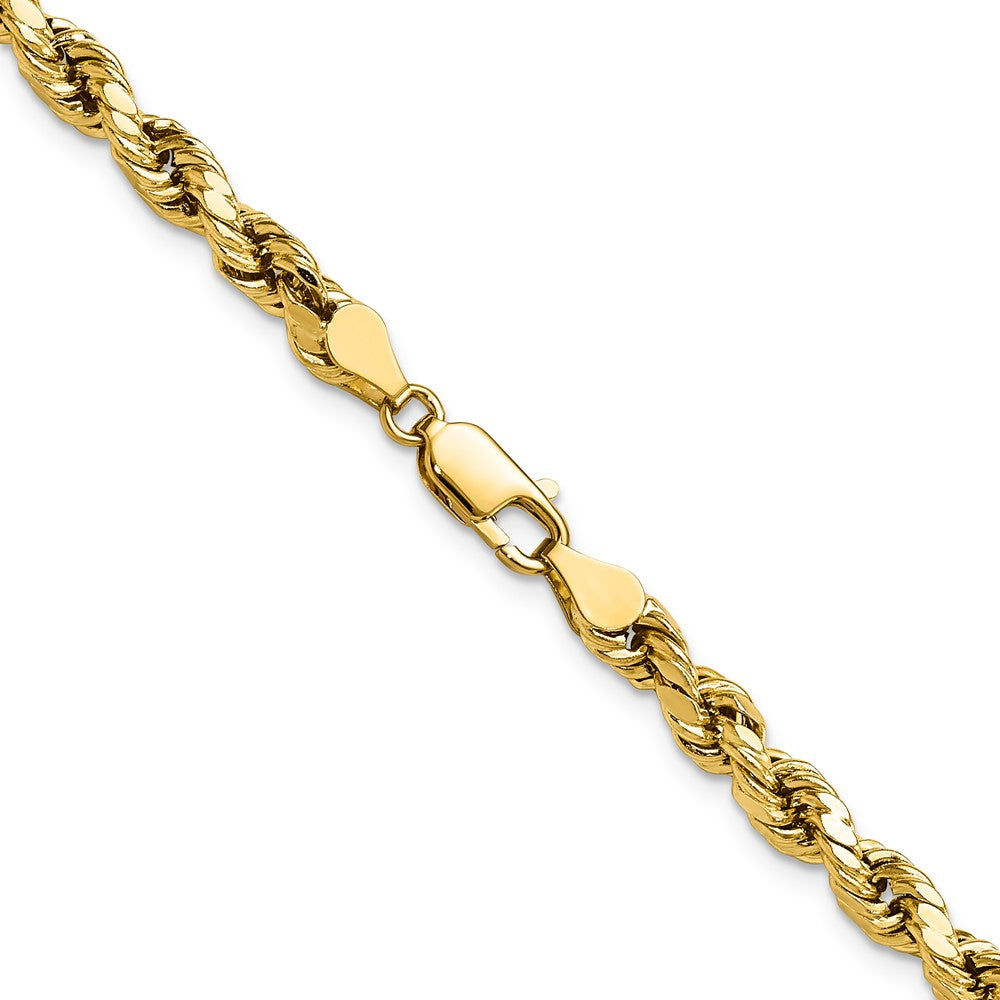10k Yellow Gold 4.9 mm Semi-solid D/C Rope Chain (9.5 grams)