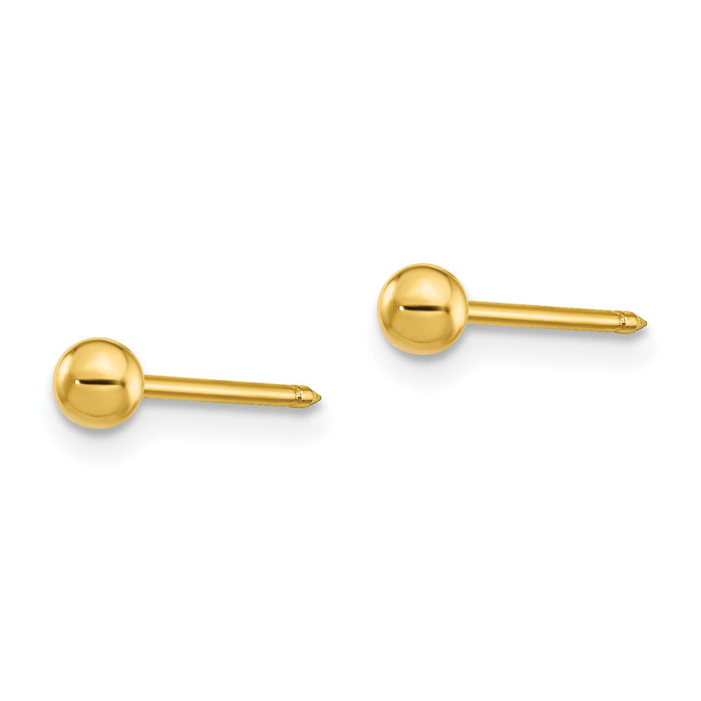 Fashion 3 mm Ball Post Earrings