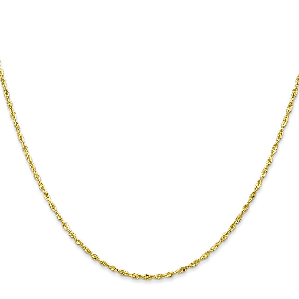10k Yellow Gold 1.5 mm Extra-Light D/C Rope Chain (2.15 grams)