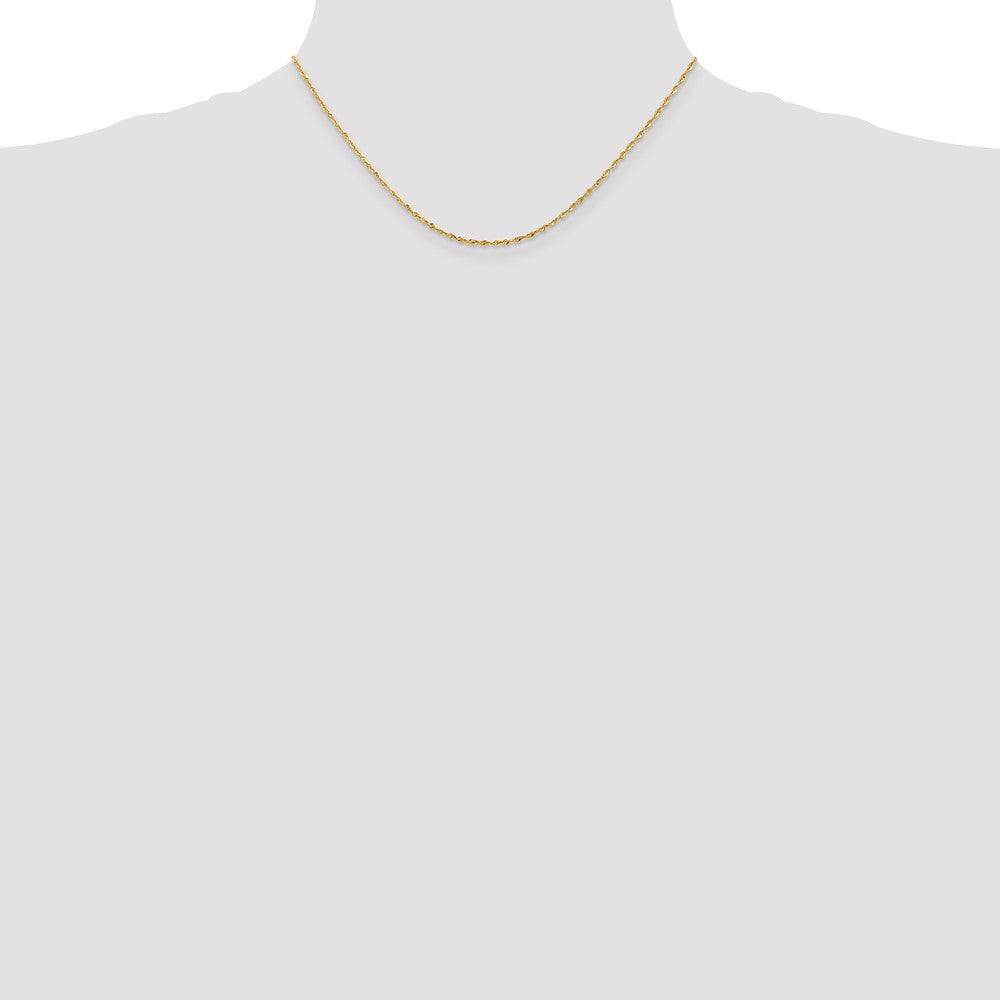 10k Yellow Gold 1.5 mm Extra-Light D/C Rope Chain (2.15 grams)